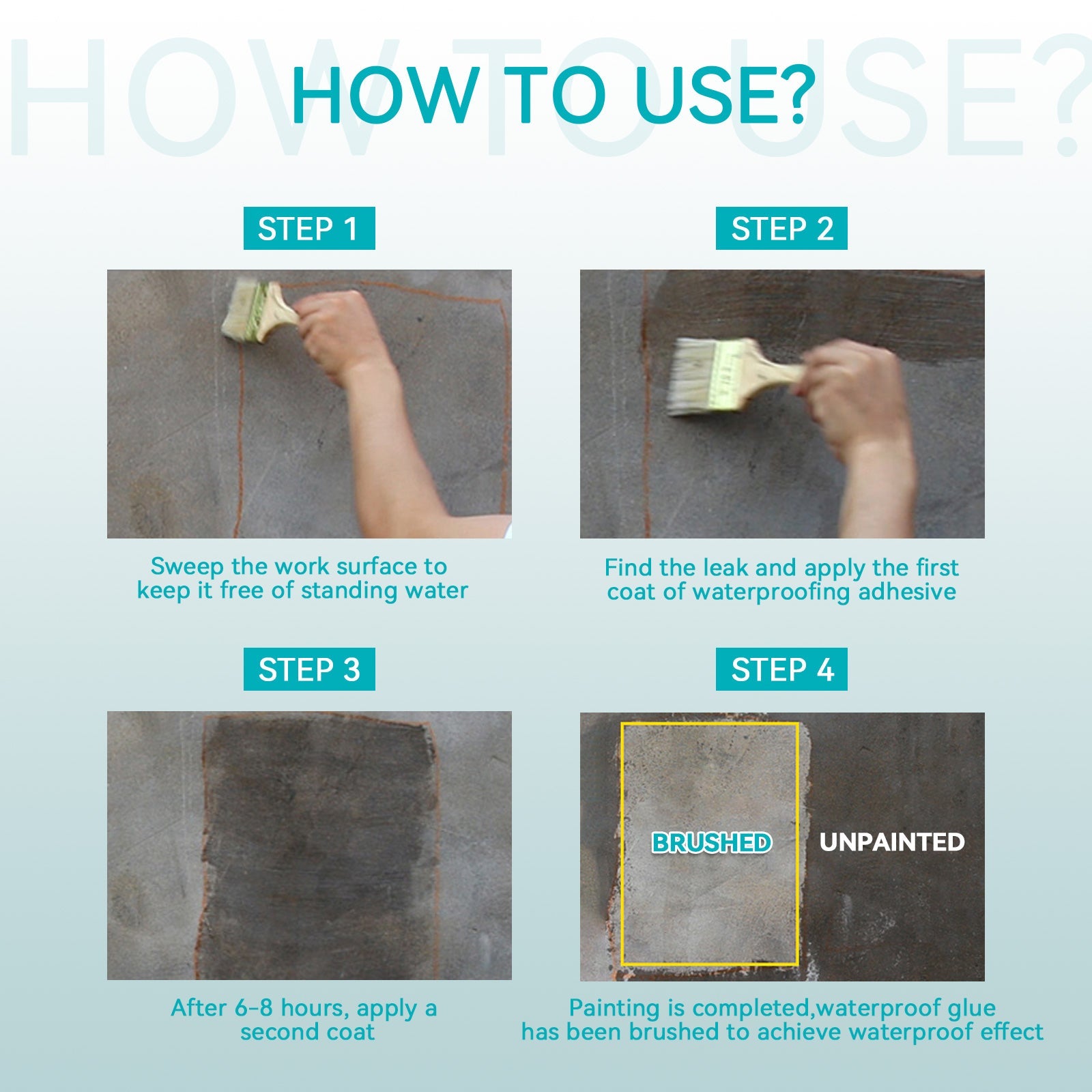 Transparent Waterproof Adhesive, Toilet Kitchen Exterior Wall Roof Leakproof Repair Leak-Free Brick Waterproof Coating