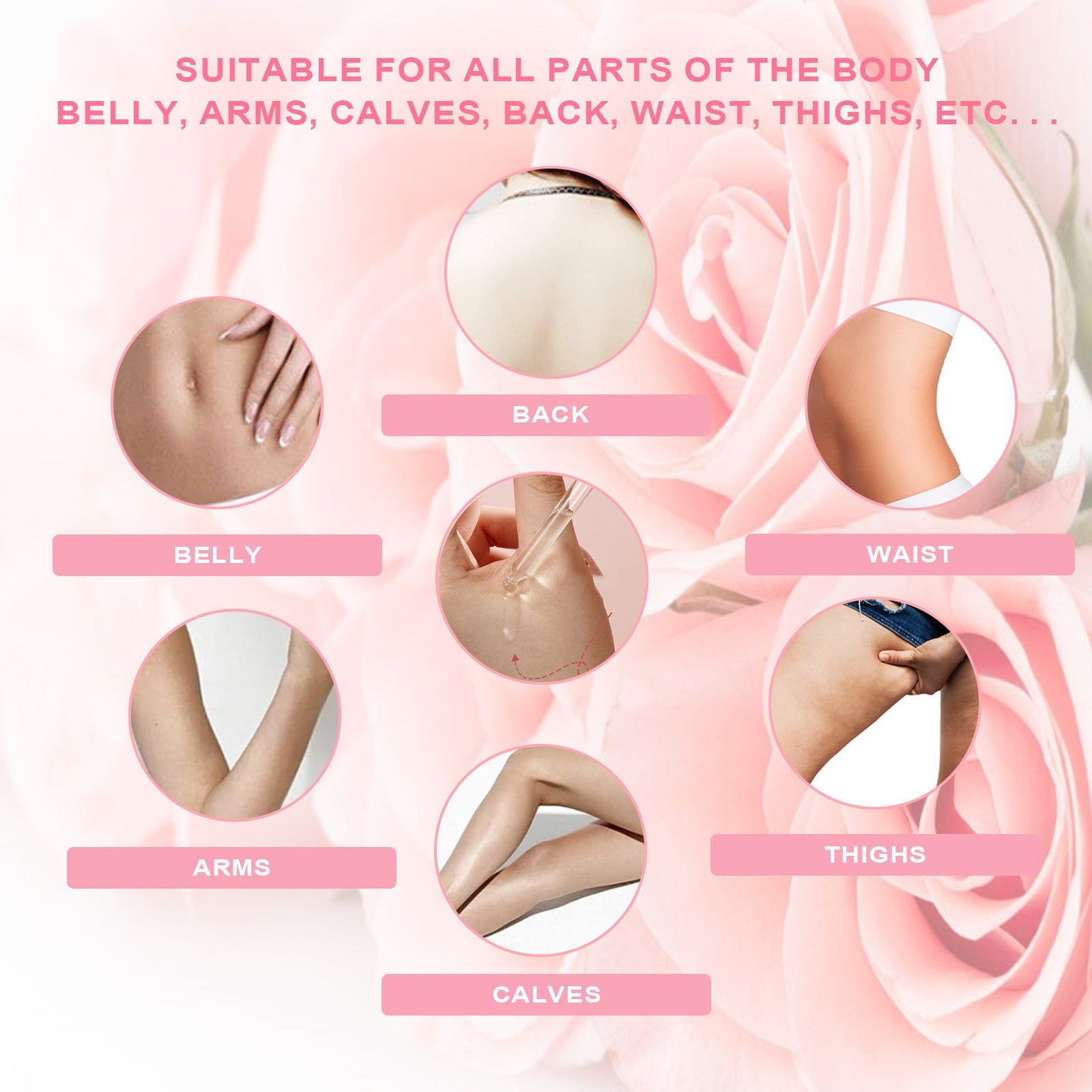 Rose Stem Flower Oil, Body Skin Massage Treatment Moisturizing And Firming Loose Skin Slimming Treatment Oil