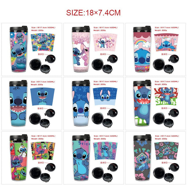 Stitch Stitch animation peripheral double-layer insulated plastic cup two-dimensional cartoon tea cup cold water kettle water cup