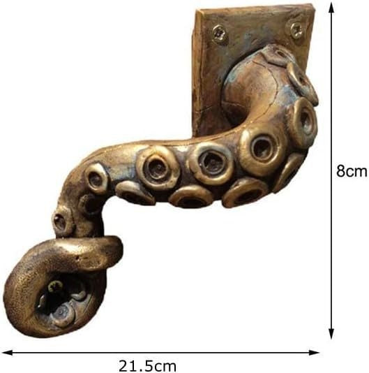 Steampunk retro octopus door handle resin craft