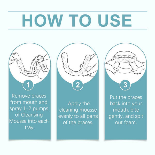 Braces Cleansing Mousse, Teeth And Mouth Fresher Corrector Gentle Cleansing Foam