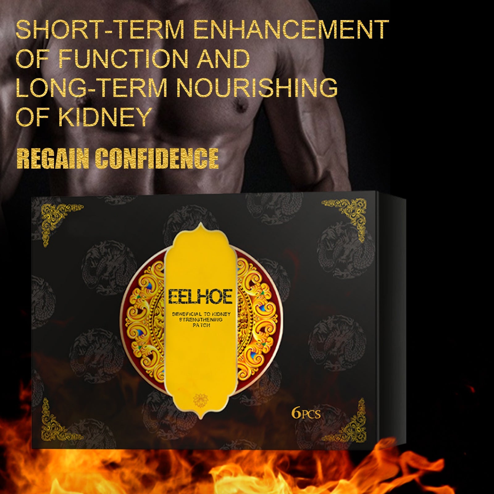 Strong Kidney Care Patch, Men's Body Toning Care Belly Button Patch Enhances Endurance And Stimulates Body Vitality