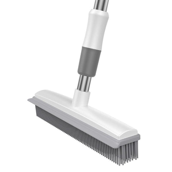 Cleaning Brush Stainless Steel Silicone Floor Brush Water Scraping Brush Long Handle Magic Carpet Brush