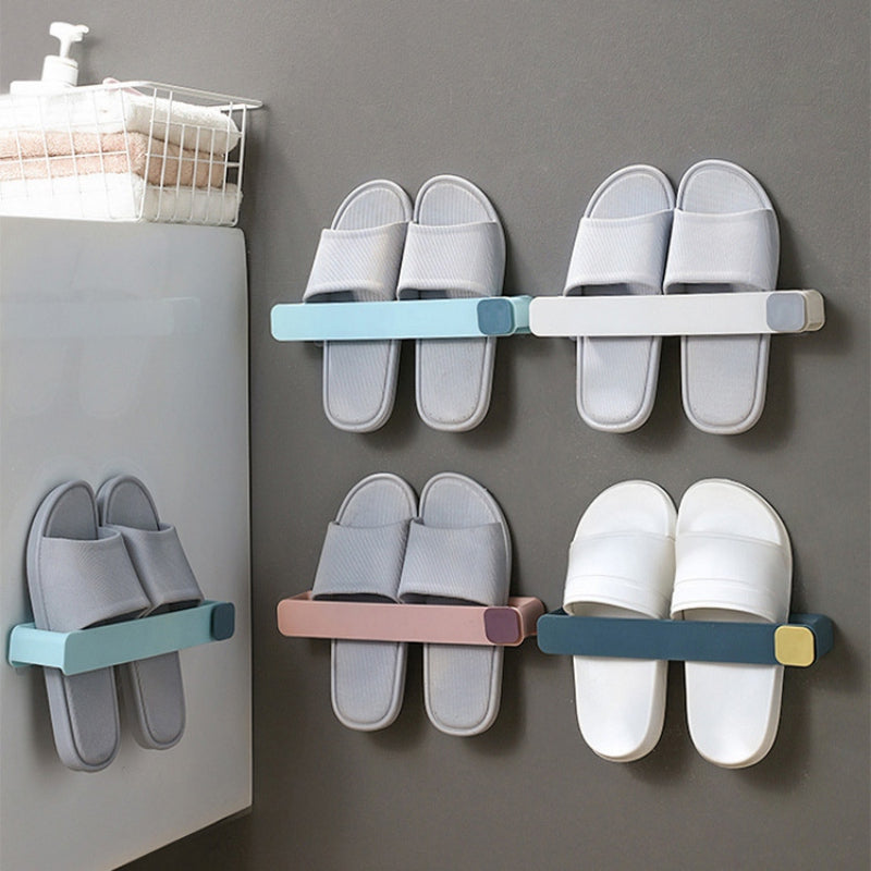 Punch-Free Shoe Rack Bathroom Slippers Rack a Lot Of Toilet Storage Wall Hanging Rack