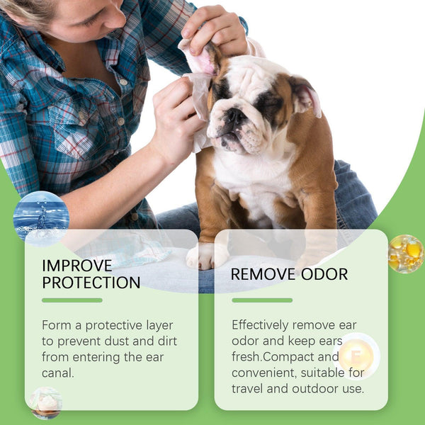 Ear Cleaning Pad For Cats And Dogs Soothes Pet Ear Canal Discomfort And Cleans Ear Dirt
