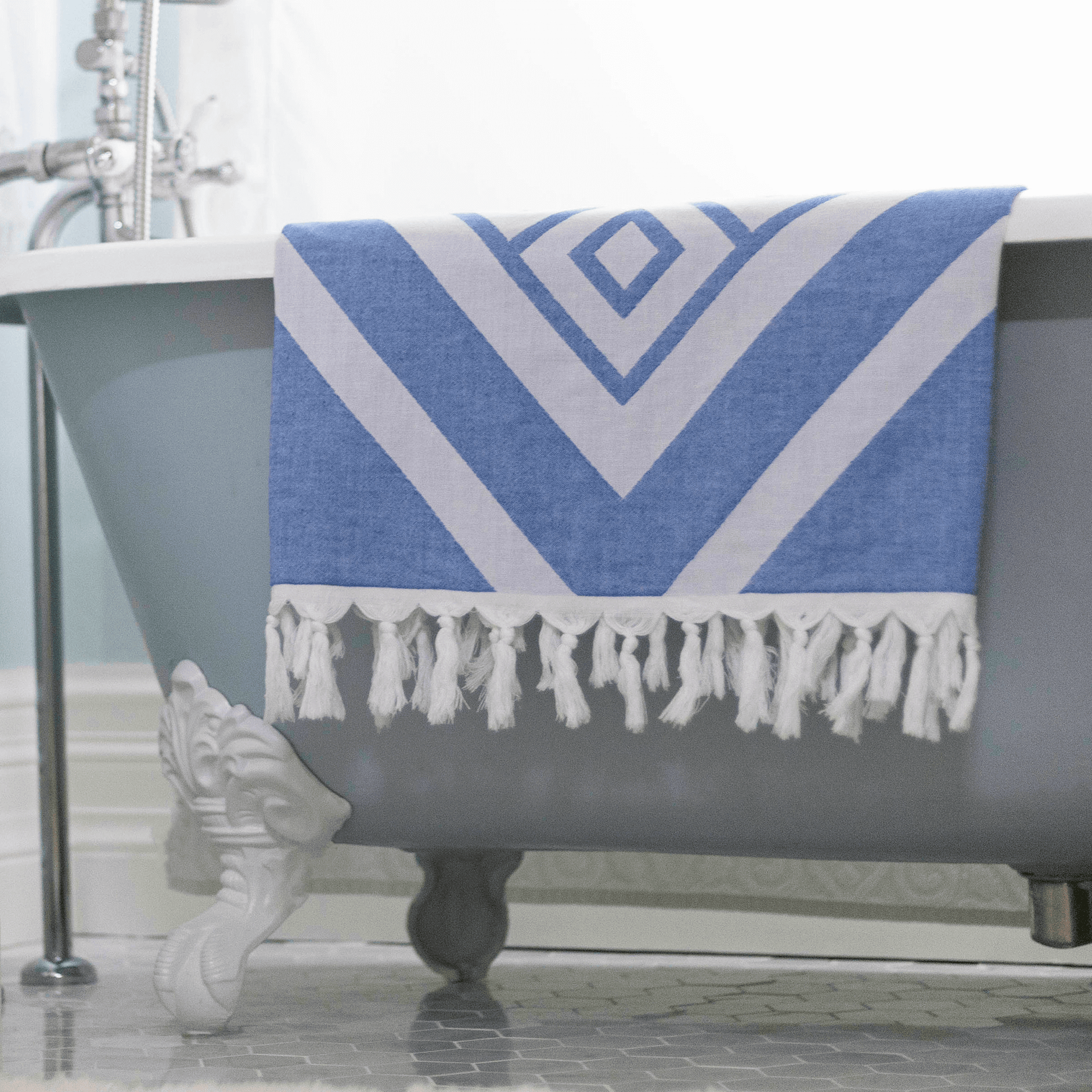 Turkish Towel | Single Set | Blue + White