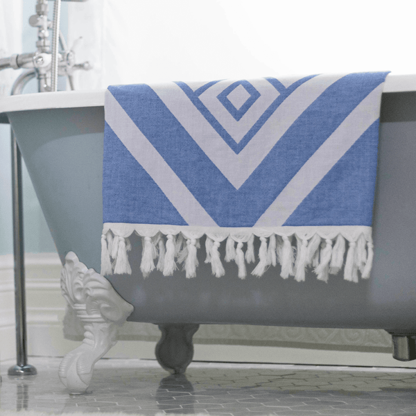 Turkish Towel | Single Set | Blue + White