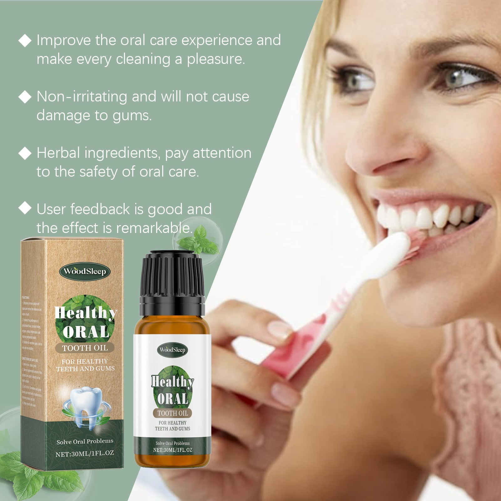 Mint Tooth Cleaner Teeth Cleaning Fresh Breath Odor Gum Care Drops