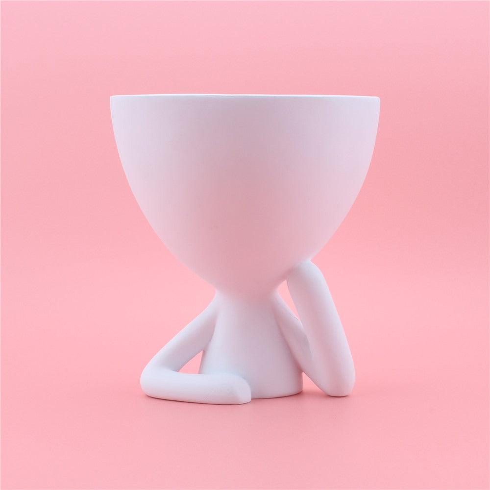 Cartoon cheek support abstract figurine desktop decoration creative home