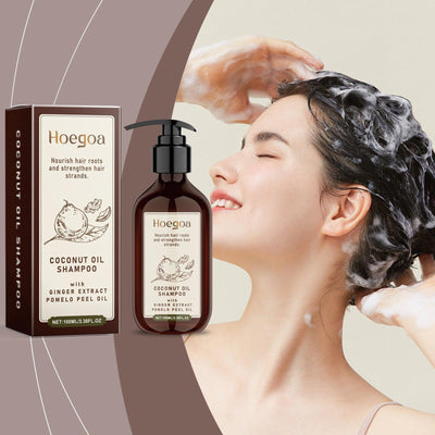 Coconut Oil Shampoo Scalp Cleansing Care Soft Shine Nourishing Hair Follicle Shampoo