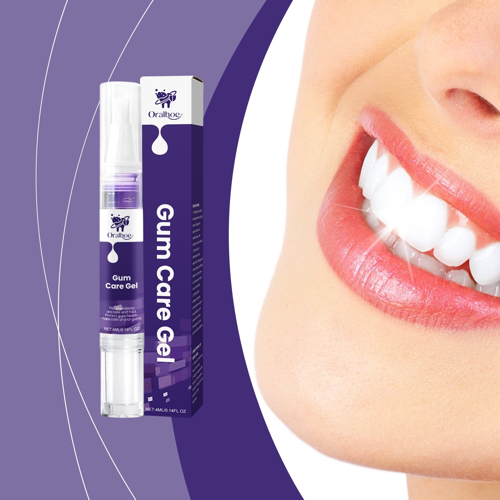 Purple Gum Care Gel Deep Cleans Stains And Gently Protects Gums For Dental Care