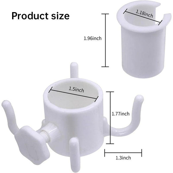 Portable Beach Umbrella Hook: 4-prong, universal for hats, bags, clothes; fits camping/beach umbrellas.