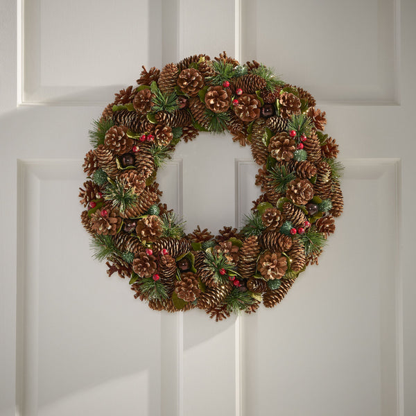 *CLEARANCE SALE* 18.5'' PINE CONE WREATH V.I.P Digital Presence