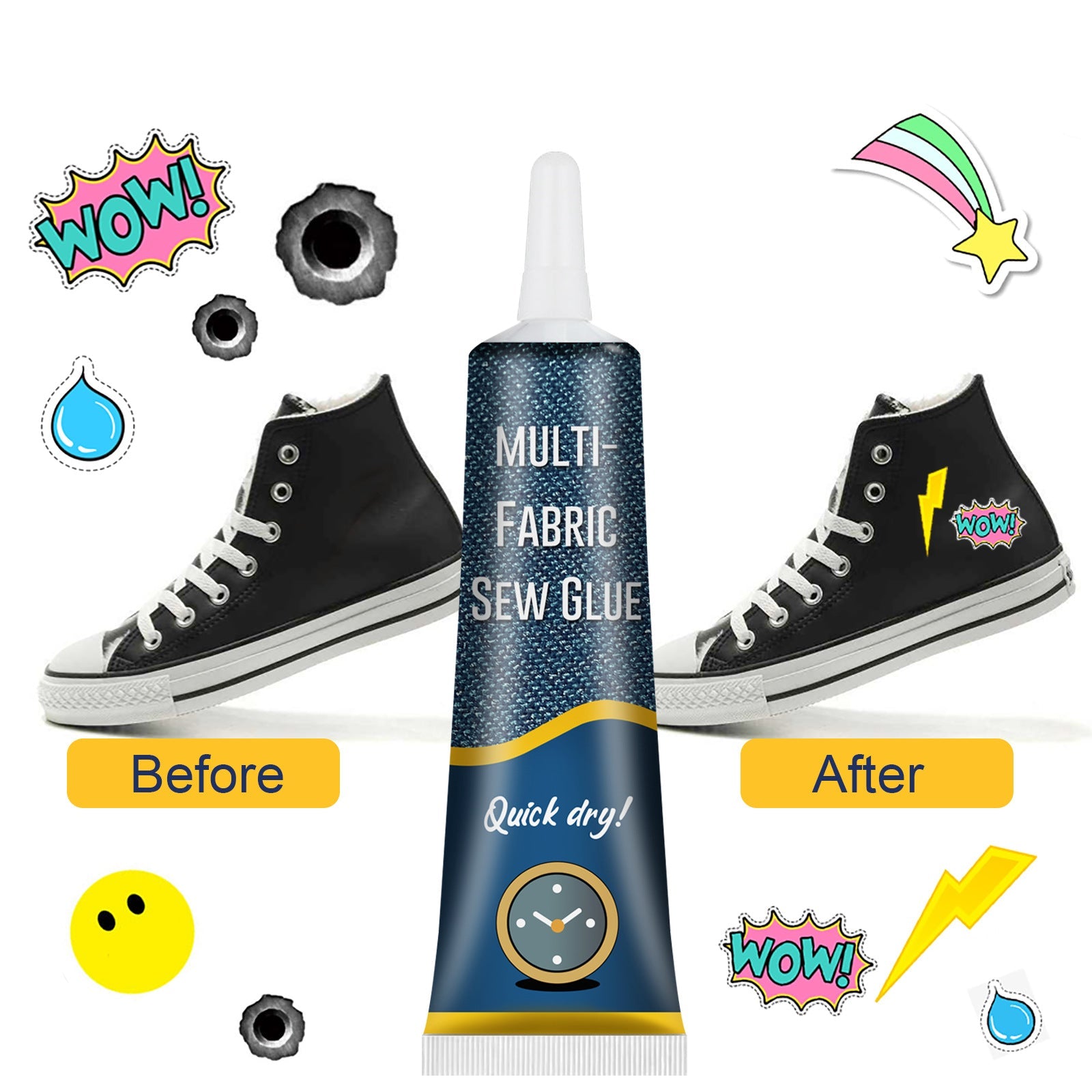North Moon Fabric Sewing Glue Special Glue For Clothes Printing Pants Insoles Jeans Hole Fabric Glue