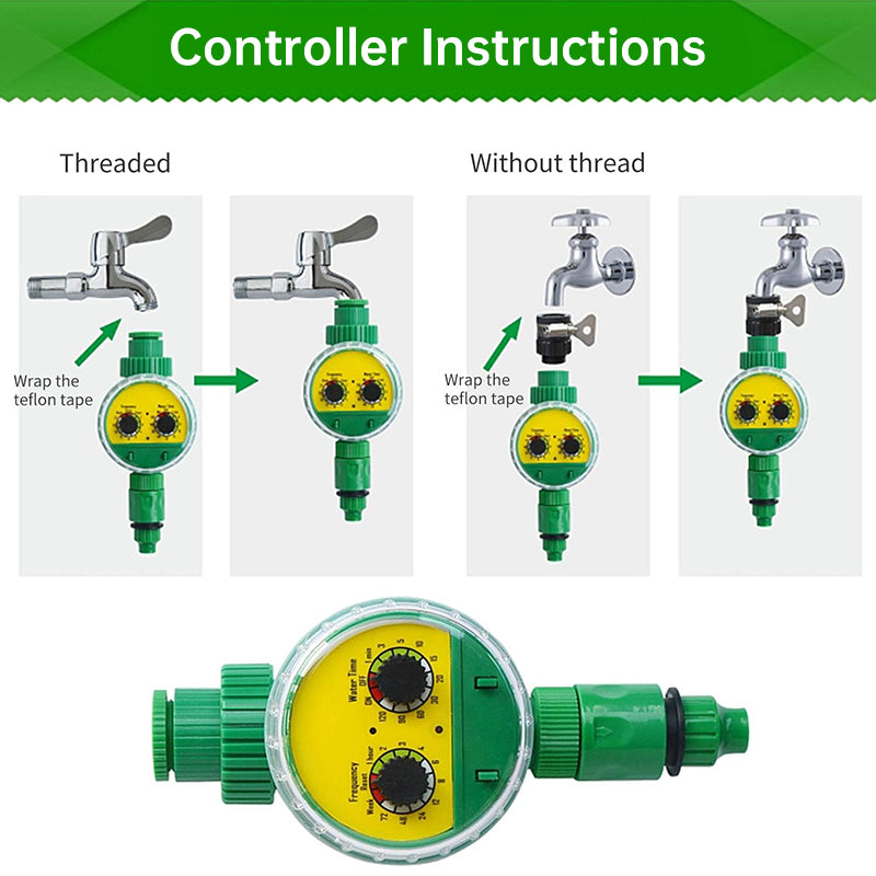 Outdoor plastic garden hose equipped with electronic automatic irrigation timer