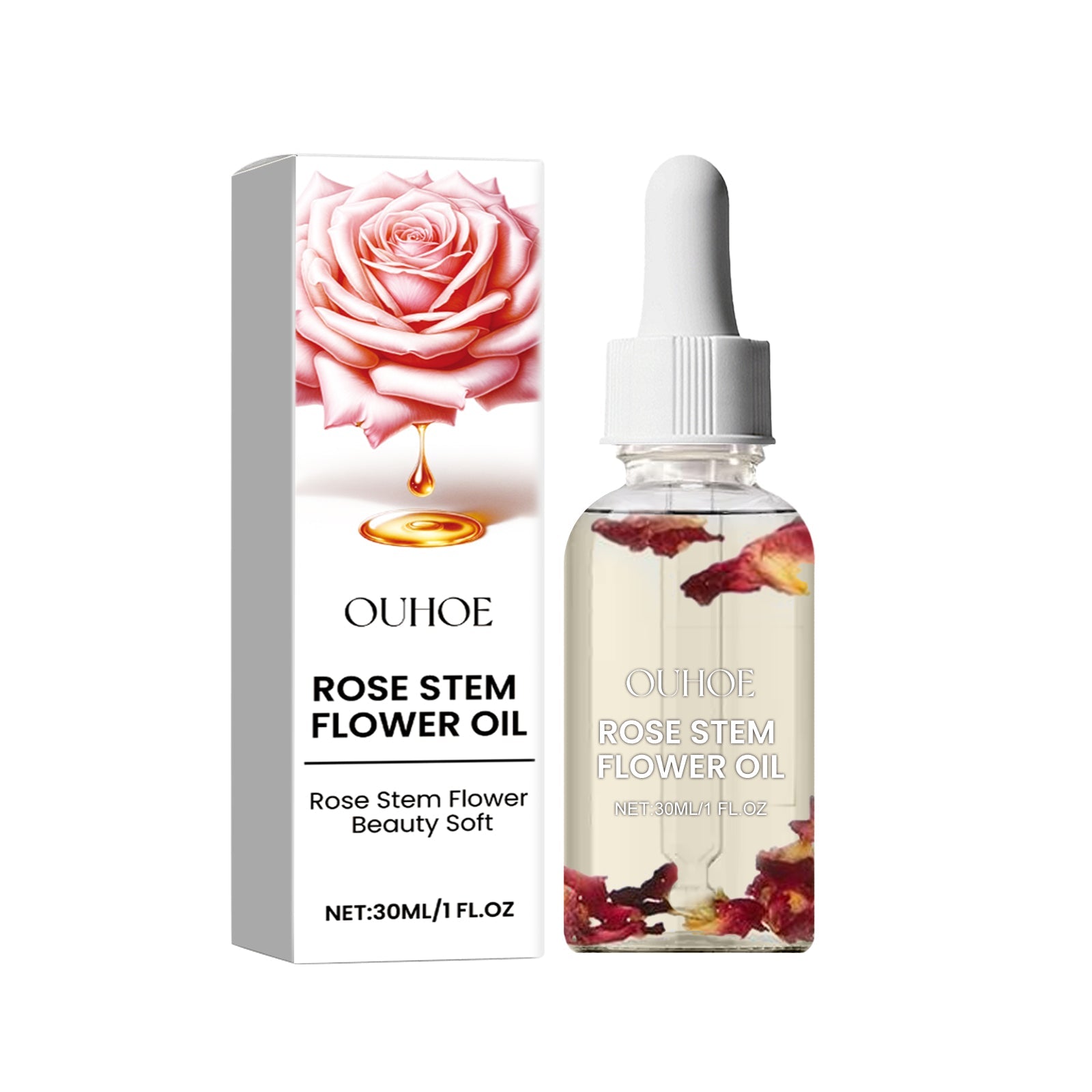 Rose Stem Flower Oil, Body Skin Massage Treatment Moisturizing And Firming Loose Skin Slimming Treatment Oil