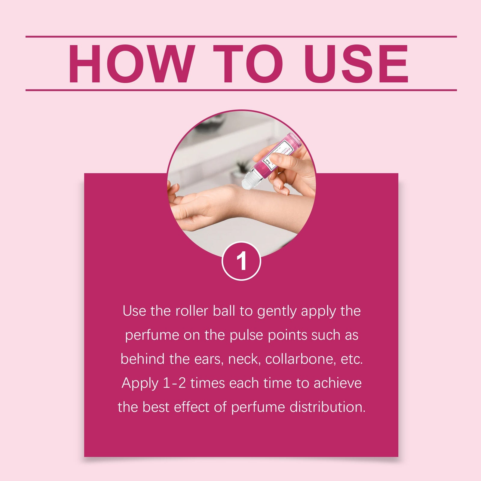 Rose Women's Ball Fragrance, Fresh Light Fragrance Exudes Charm Keep Fragrance Portable Couple Dating Perfume