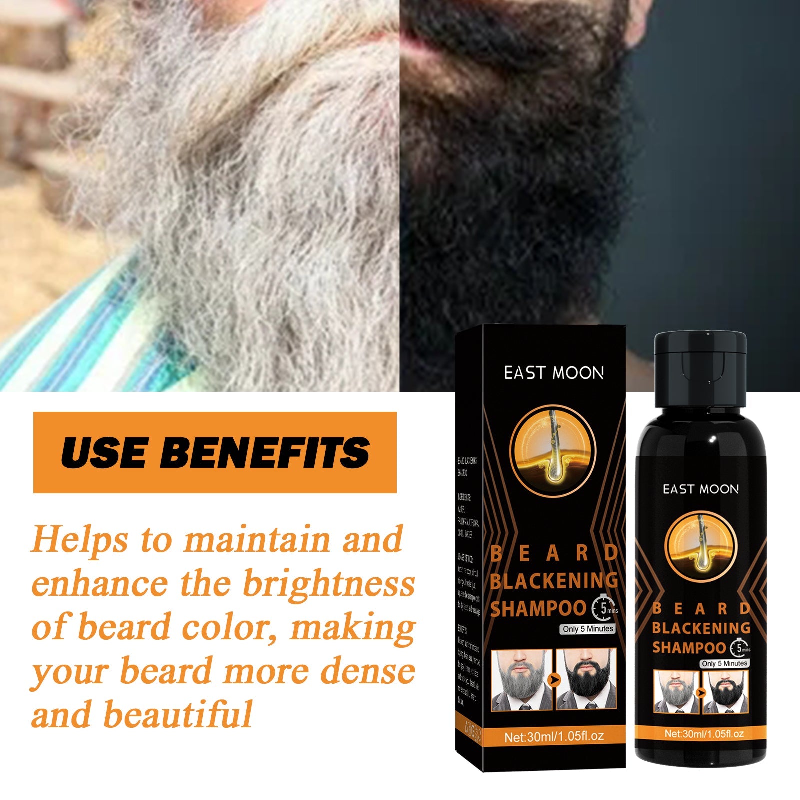 Shampoo Men's Hair Cleansing Moisturizing Massage Treatment Smoothing Dark Hair Shampoo