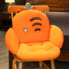 Cushion Office Long Sitting Waist Protection Cushion Integrated Seat Cushion Student Dormitory Chair Plush Backrest Cushion - carrot / Small size 50 * 40 * 35cm