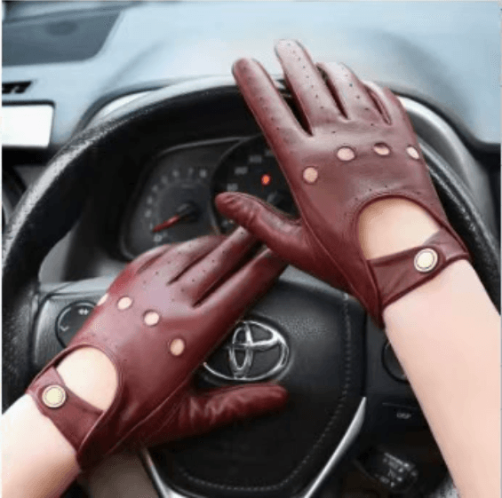 Men's leather gloves anti slip sports driving and outdoor cycling leather gloves