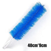 Fan Brush Bendable Microfibre Duster Household Dust Remover Cleanning Brush for Air-conditioner Furniture Shutter Car Cleaner - Blue
