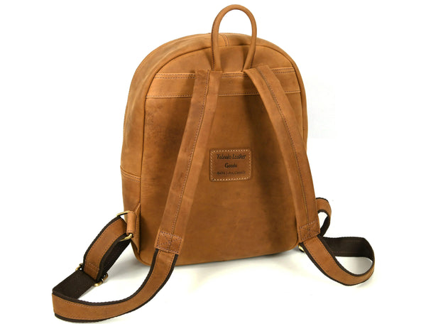 Sahara Leather Travel Backpack - Walnut Brown (BP-52) - Gifts for You 'n Me