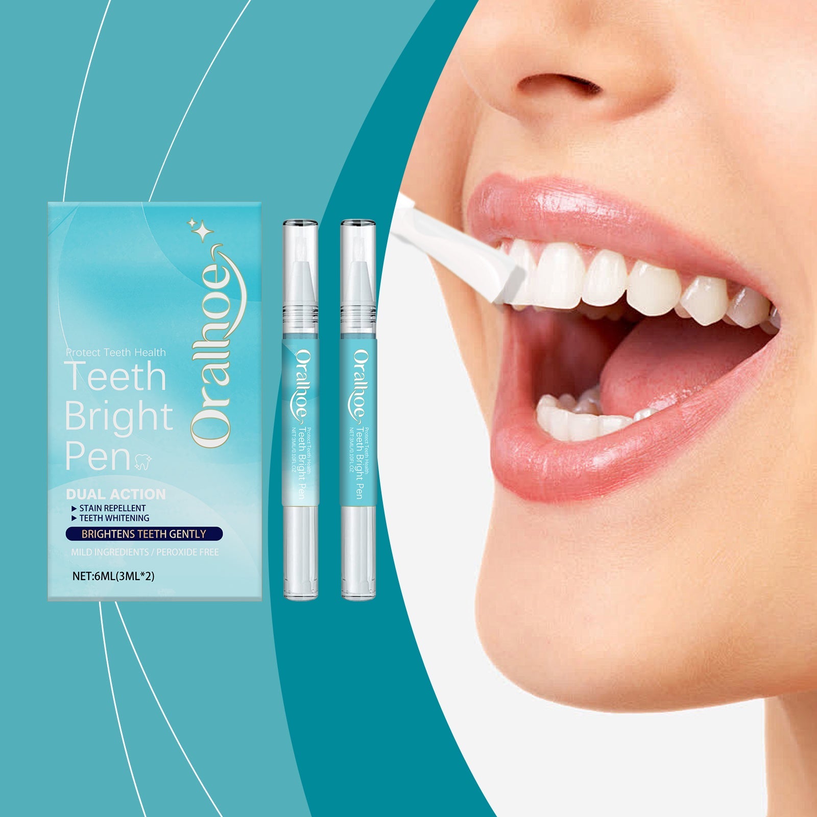 Dental Care Pen, Care For The Mouth Clean Teeth Yellow Tartar Fresh Breath Beauty Pen