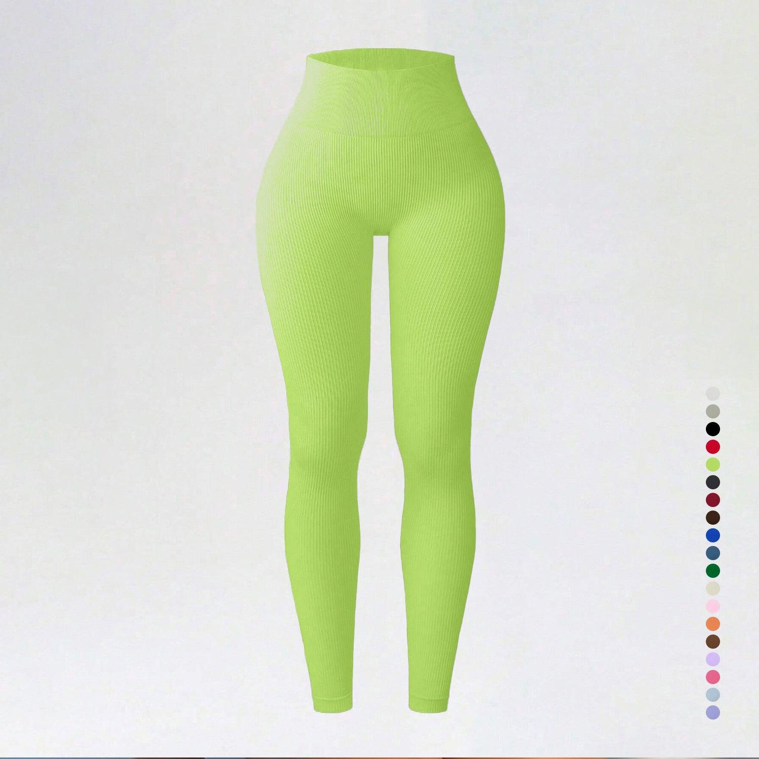 Threaded autumn and winter yoga pants seamless fitness pants high waisted sports yoga clothes leggings