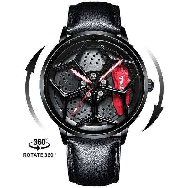 New Top Brand Luxury Mens Watches Stainless Steel Car Wheel Hub Quartz Watch For Men Military Sport Watch Relogio Masculino