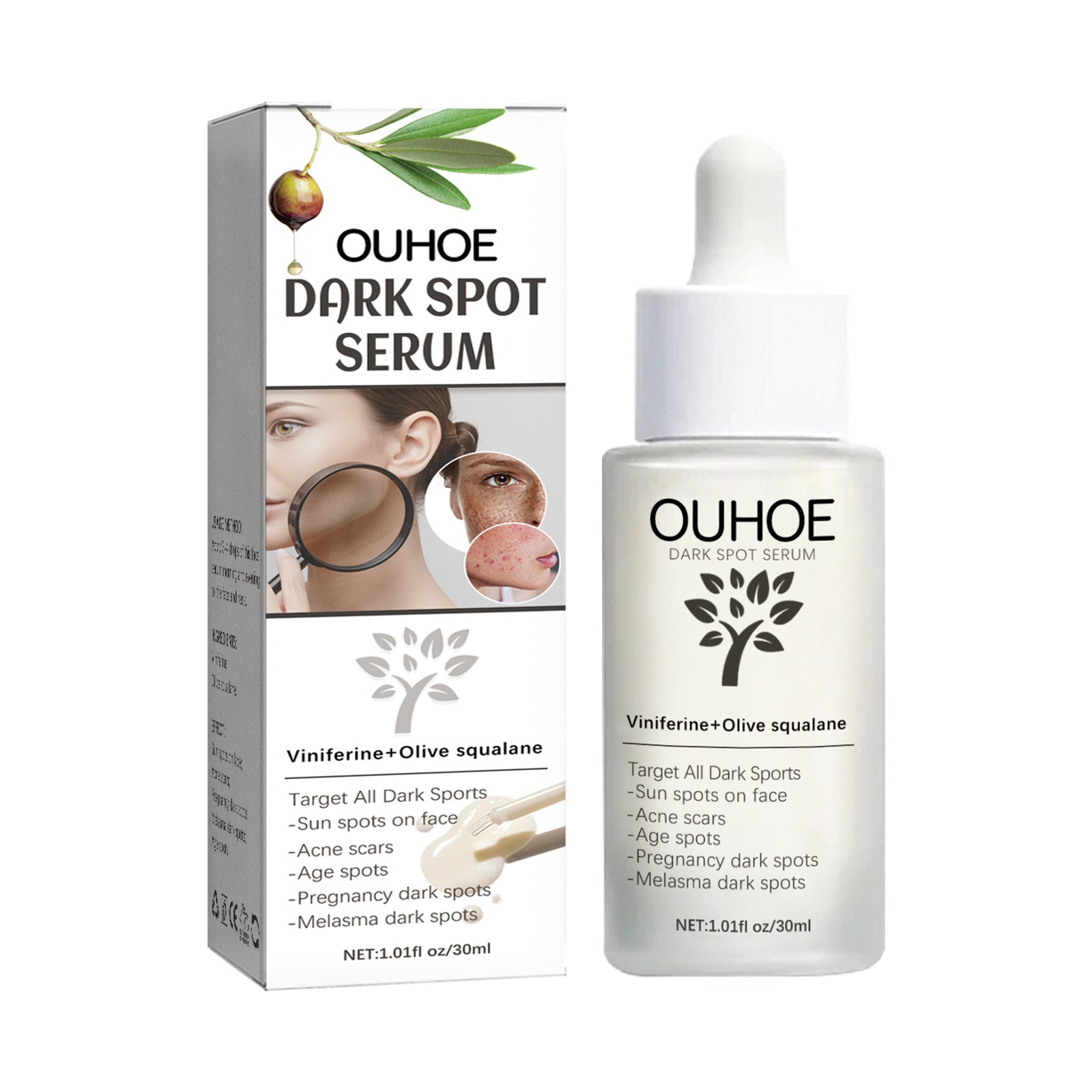Dark Spot Serum, Fade Spot Moisturize Skin Repair Blain Mark Face Dull Shine Essence