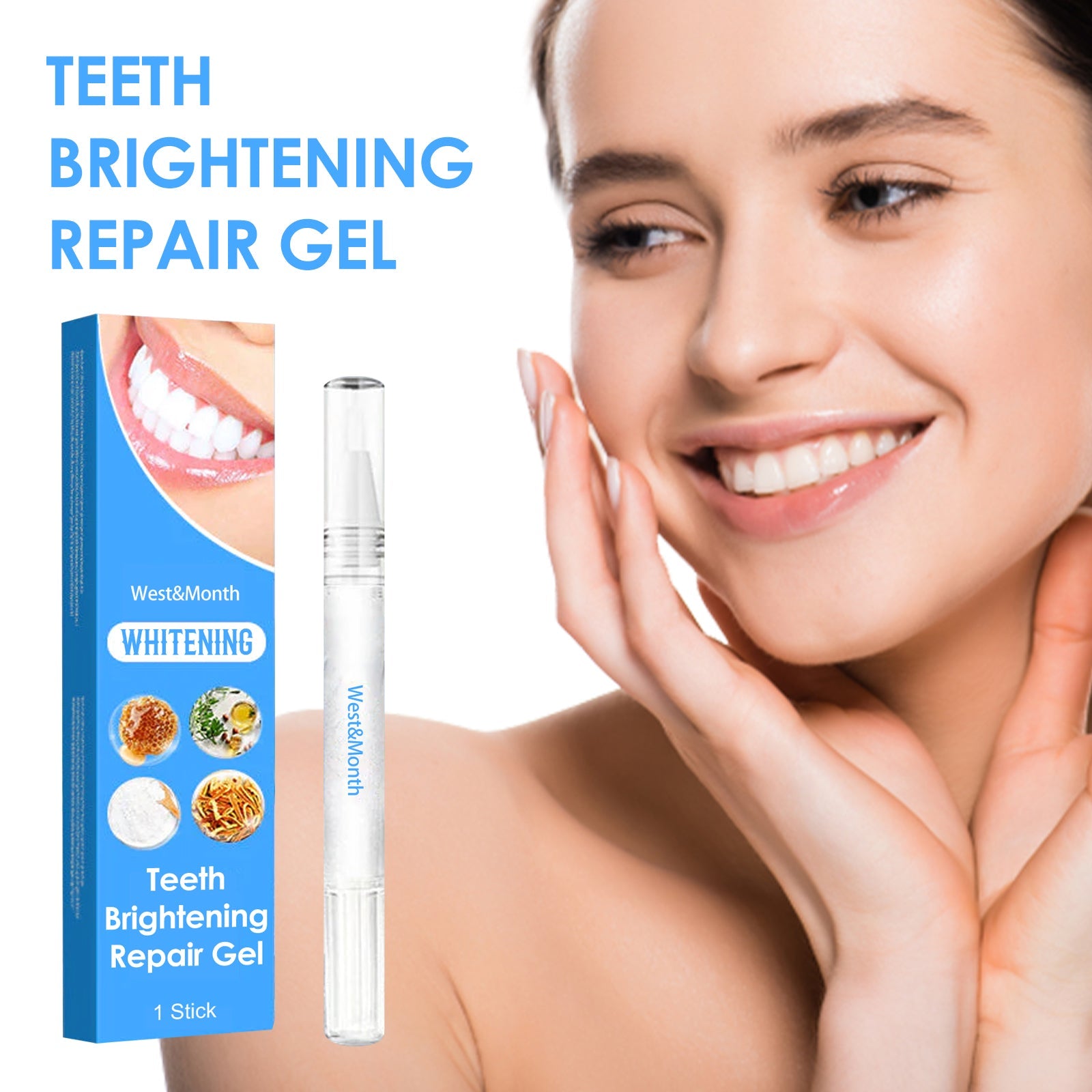 Teeth Brightening Repair Gel, Oral Care Beauty Cleaning Teeth White Brightening Pen