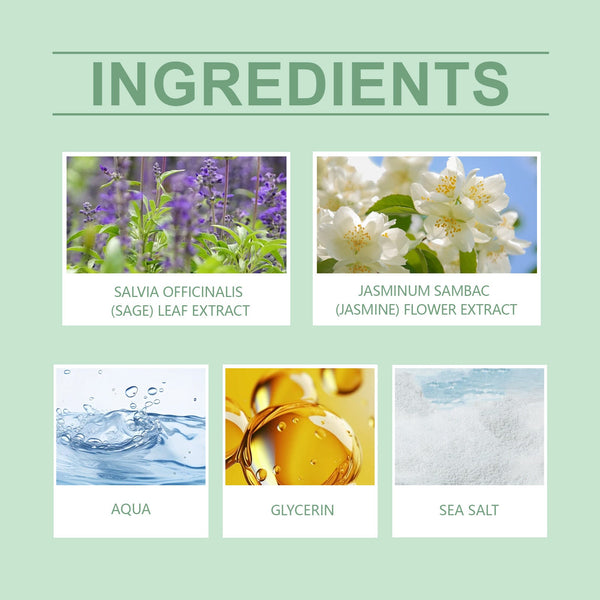 Sage Sea Salt Eau De Parfum Spray Mild Lasting Charm Fresh Non-Sticky Light Fragrance