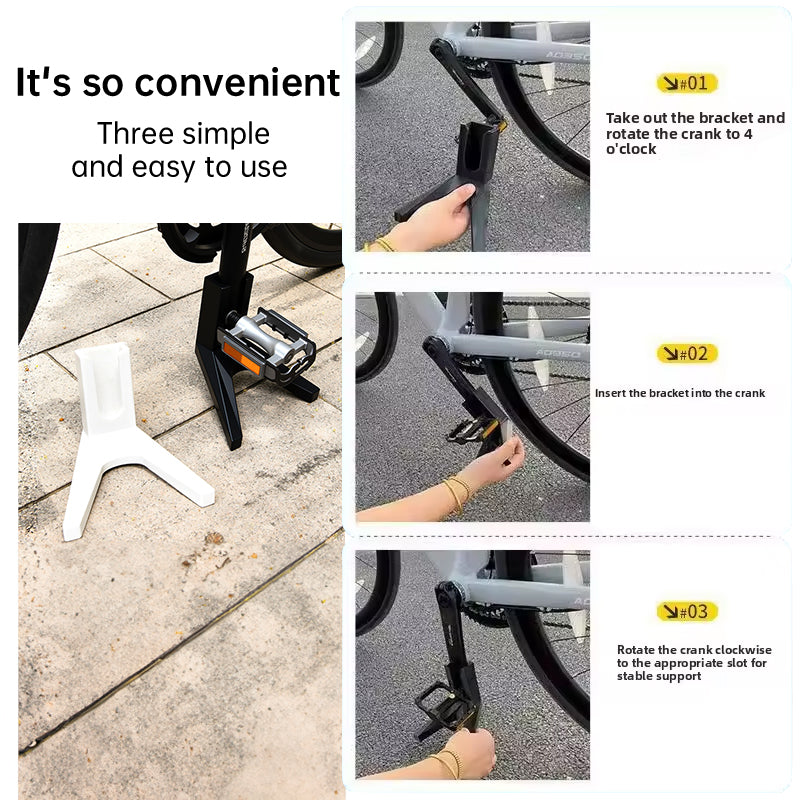 Pedal, practical frame, road bike support, bike rear parking rack, mountain bike side frame support