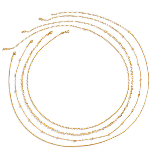 Stacked metal thin chain sexy multi-layer sweet cool spicy girl body chain