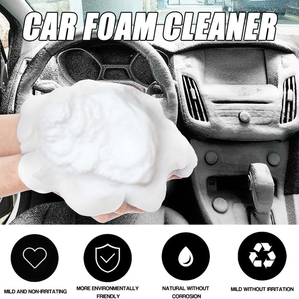 Car Interior Foam Cleaner, Wash Free Decontamination Seat Ceiling Instrument Panel Foam Cleaner