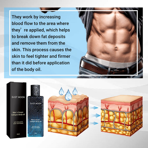 Men's Firming Body Oil, Strengthens Firming Belly Chest Muscles Men's Toning Abs Oil