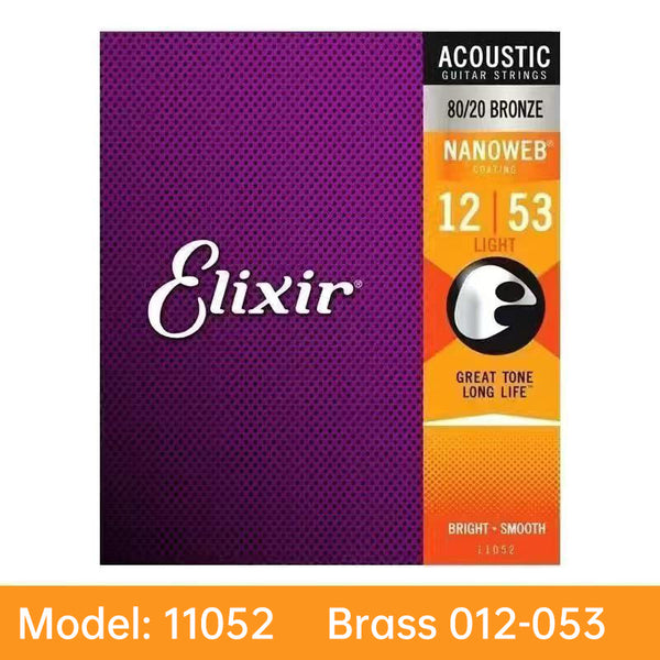 Acoustic Guitar Strings: 80/20 Bronze with NANOWEB Coating, Long - lasting Bright Tone, Comfortable Feel, Medium 13 - 56