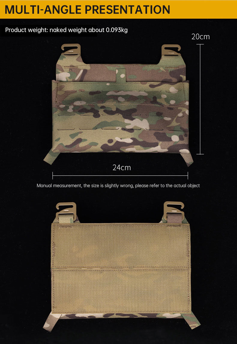 WoSporT can accommodate three 5.56 (or two 7.62) inner pockets with built-in function cover camouflage front panel