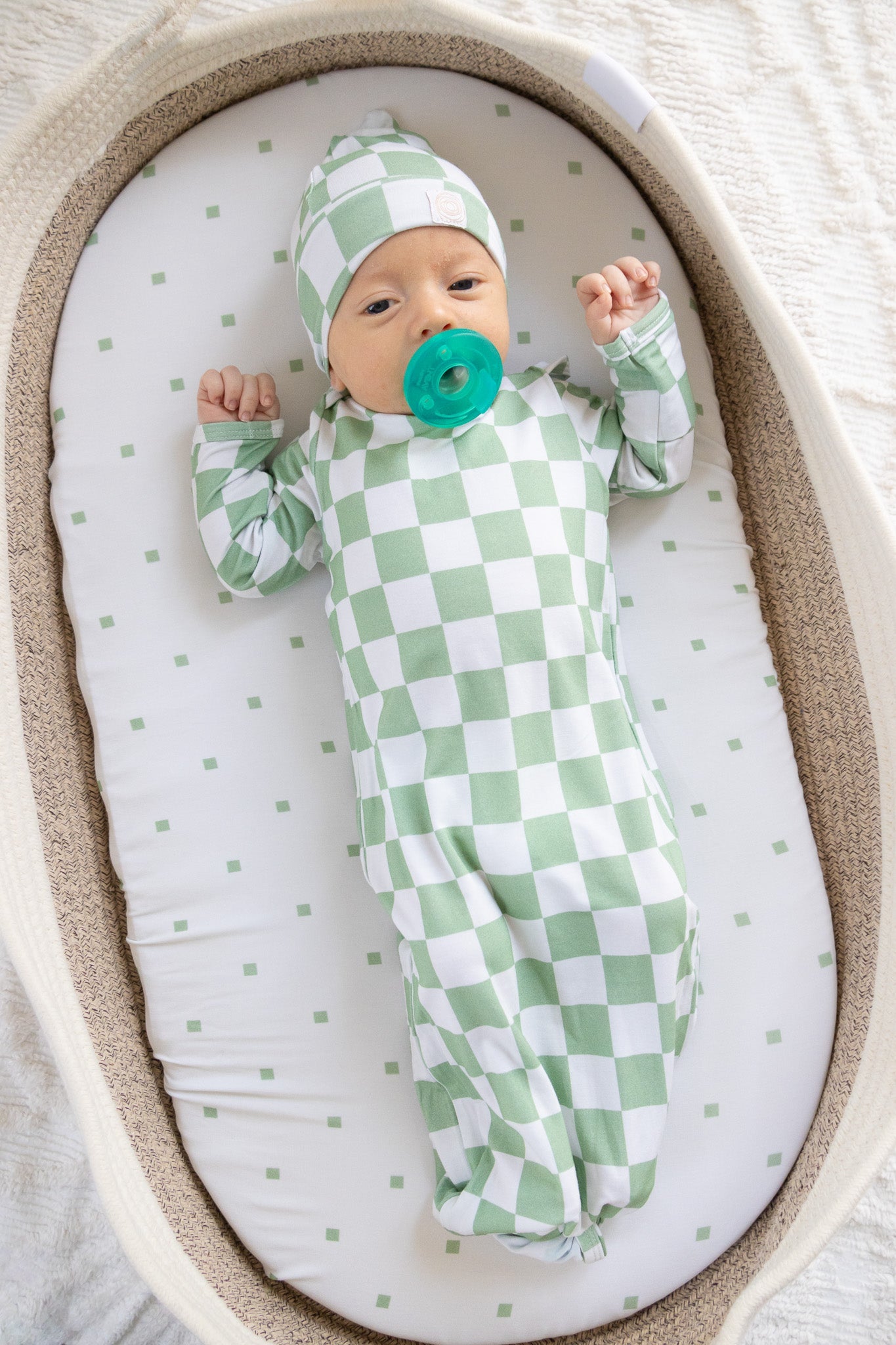Sage - Knotted Gown Set
