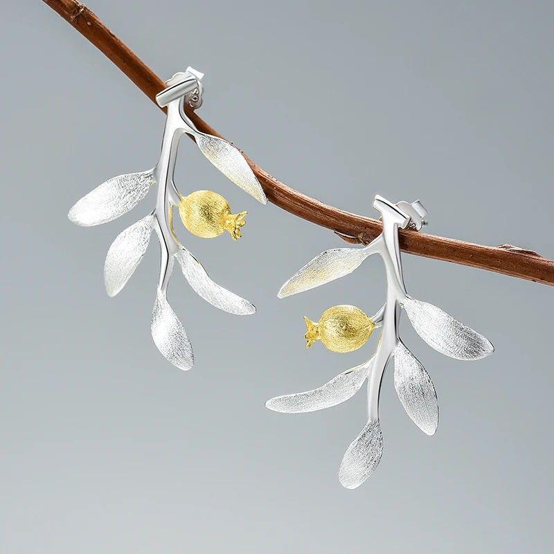 Pomegranate Branch Earrings