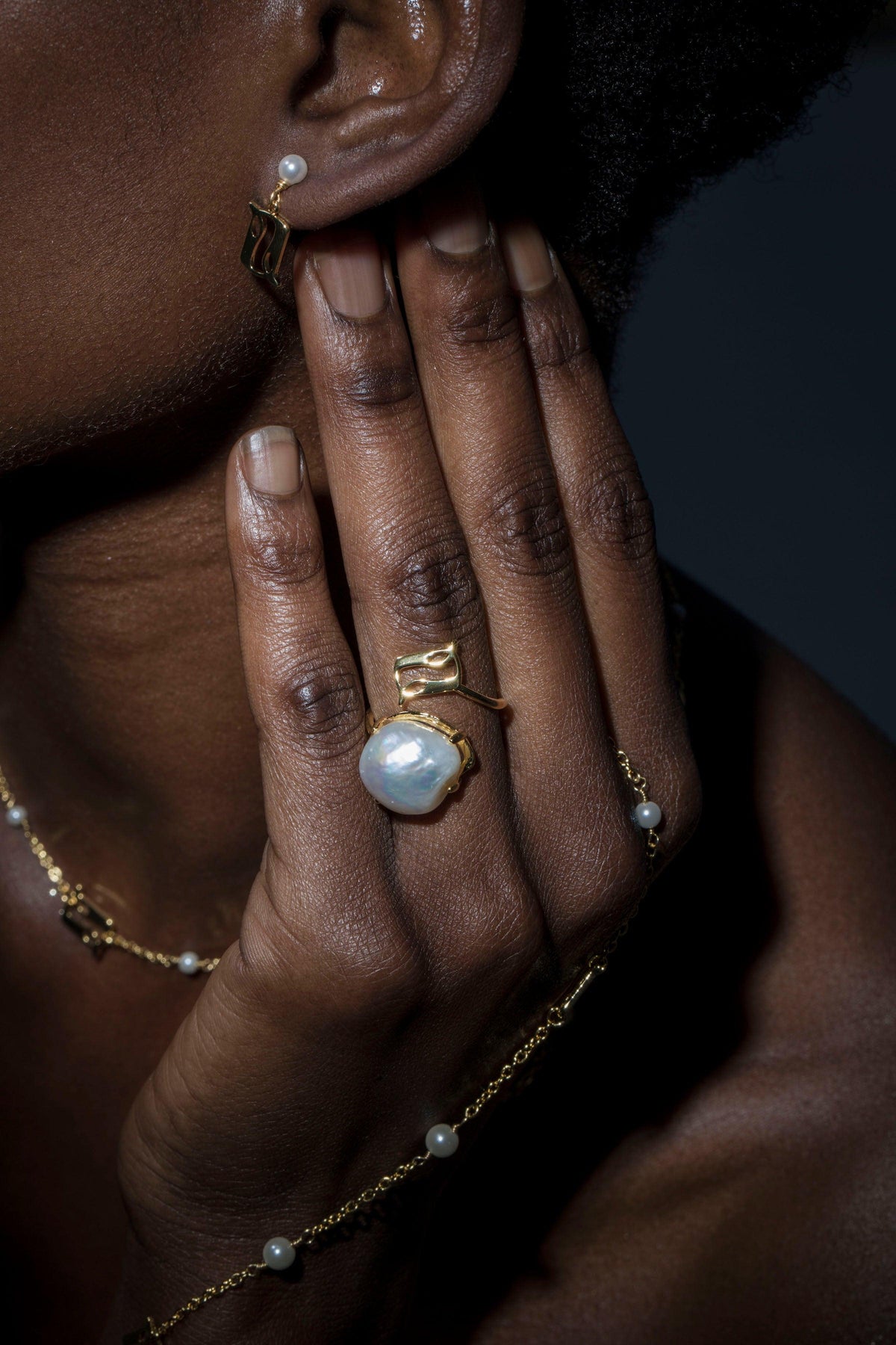 Beginning Sea Pearl Logo Ring