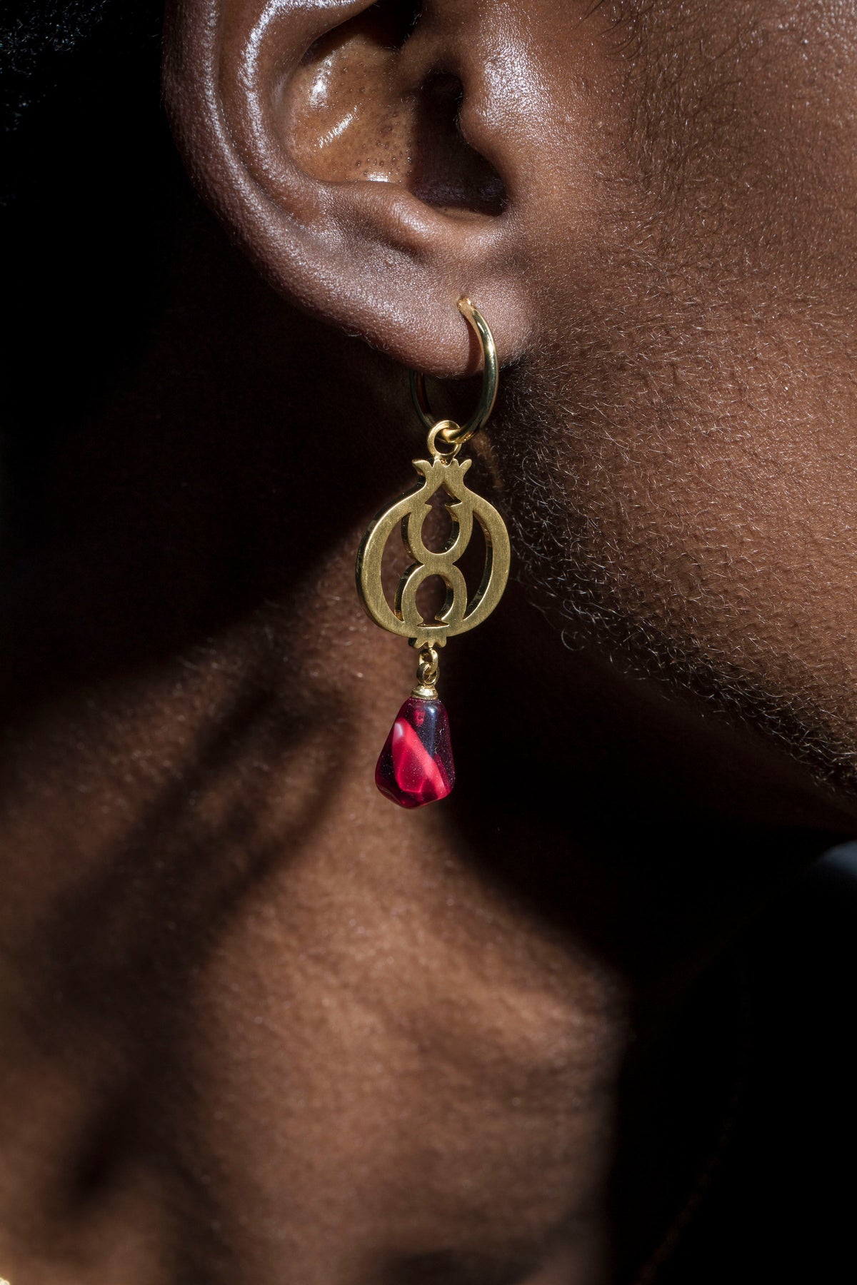 Pomegranate Gold Earrings