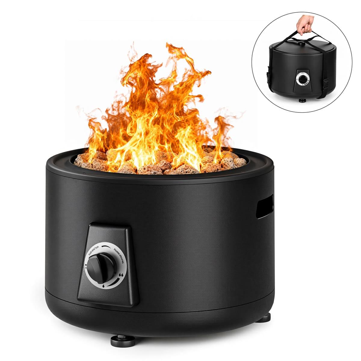 Pyra Portable Propane Fire Pit, 60,000 BTU Smokeless Outdoor Fire Pit