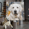 Customized Pet Portrait Abstract Wall Art - 23x23 inch Medium Premium Gallery Wrapped