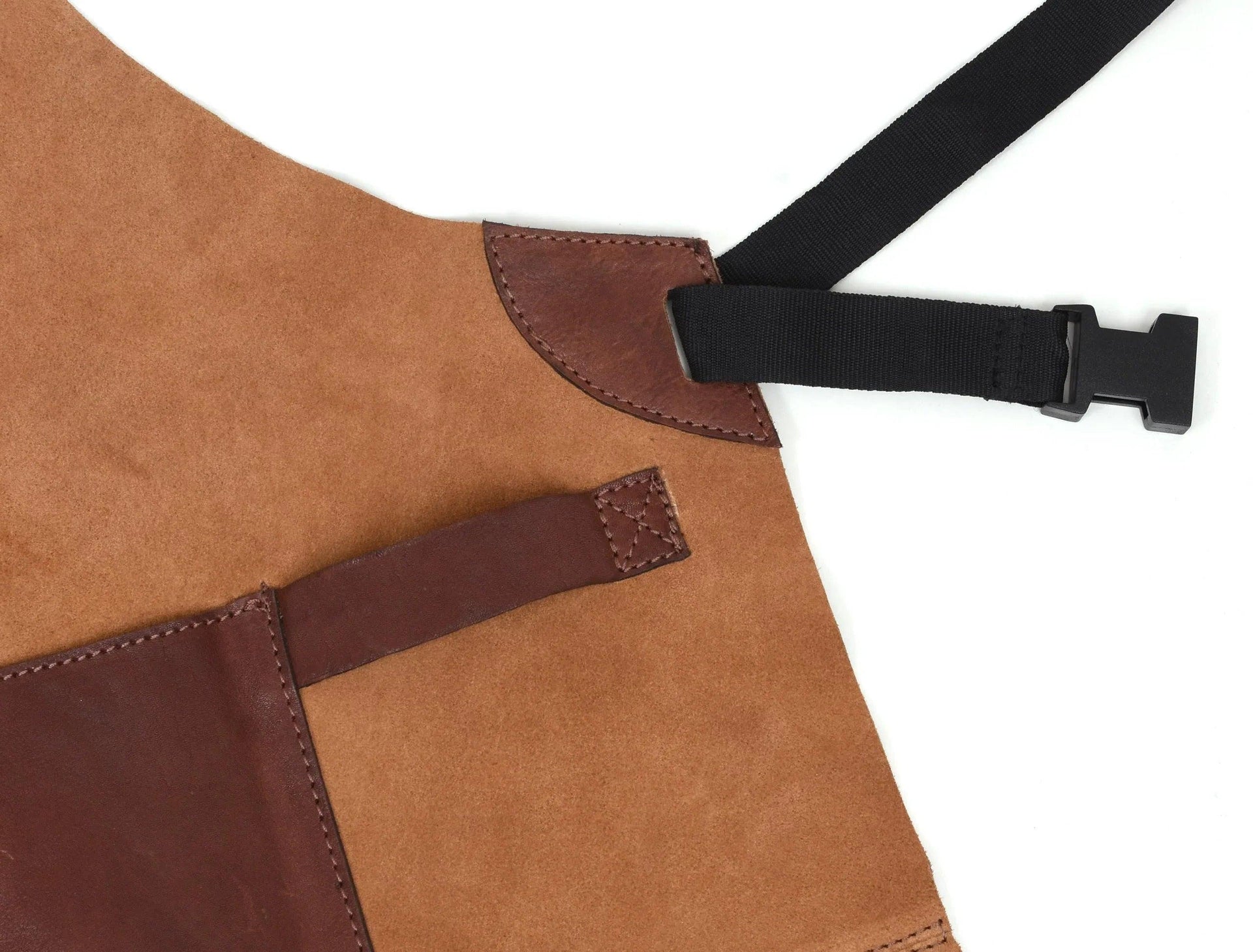 Genuine Leather Suede Apron - Saddle Brown - Gifts for You 'n Me
