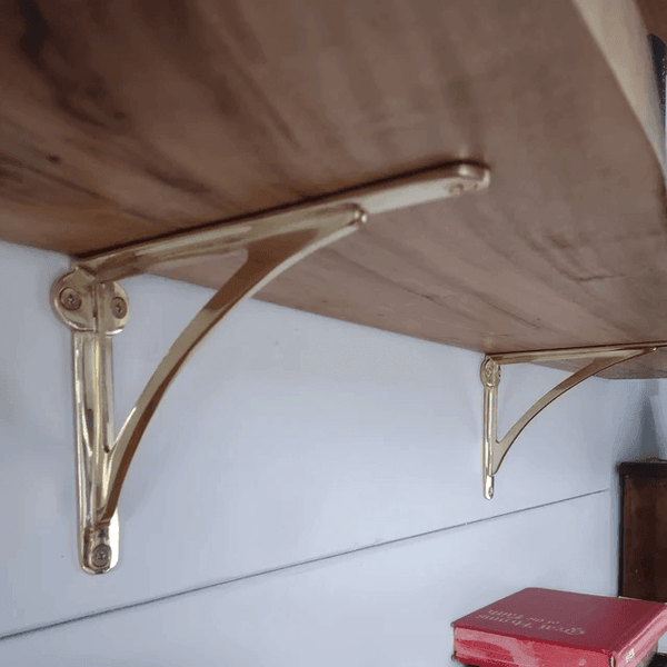 Arched Shelf Bracket - Brass Brushed/Satin