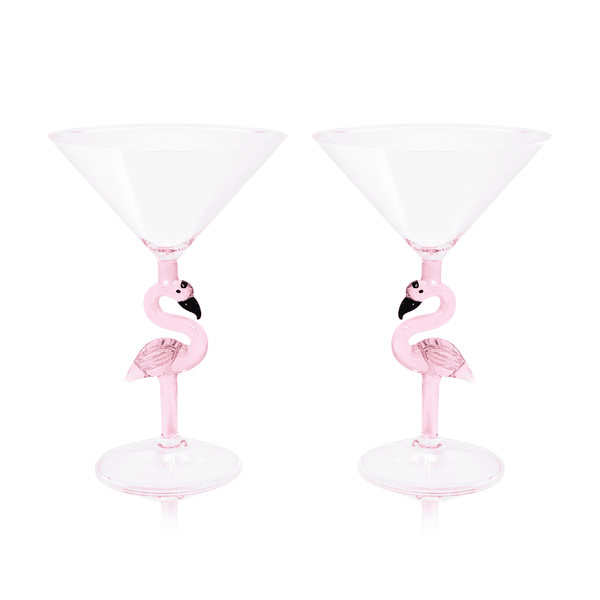3D Flamingo Martini Glass