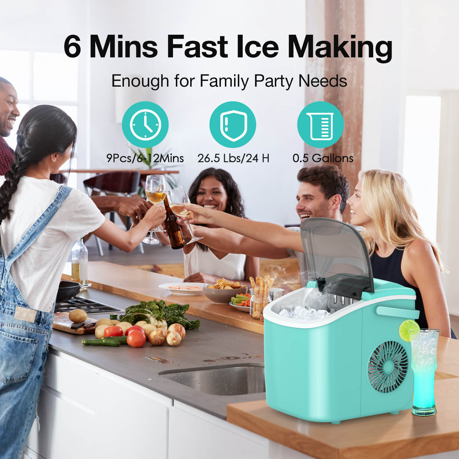 Countertop Ice Maker Z5812H Kismile