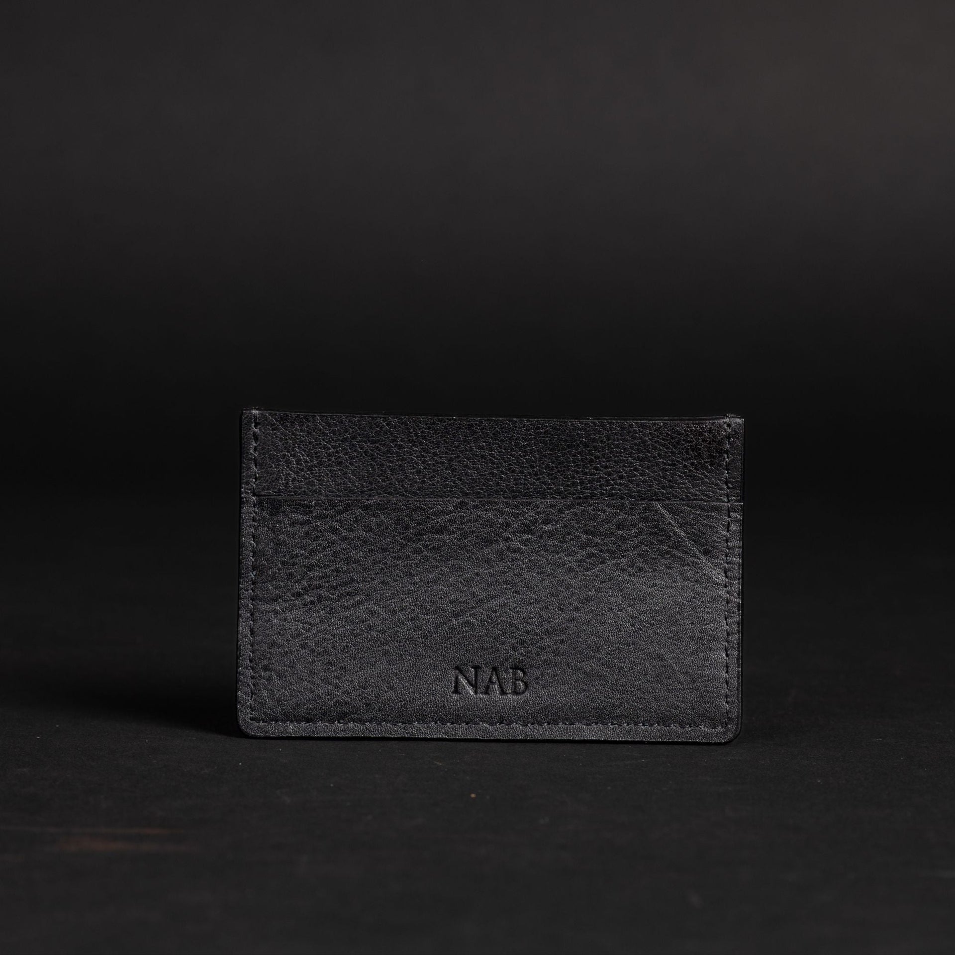 The Maverick Cardholder - Cognac American Pebble Grain Bison Leather Cardholder NAB Leather
