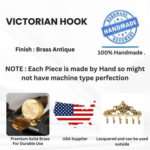Victorian Hook - Antique Brass